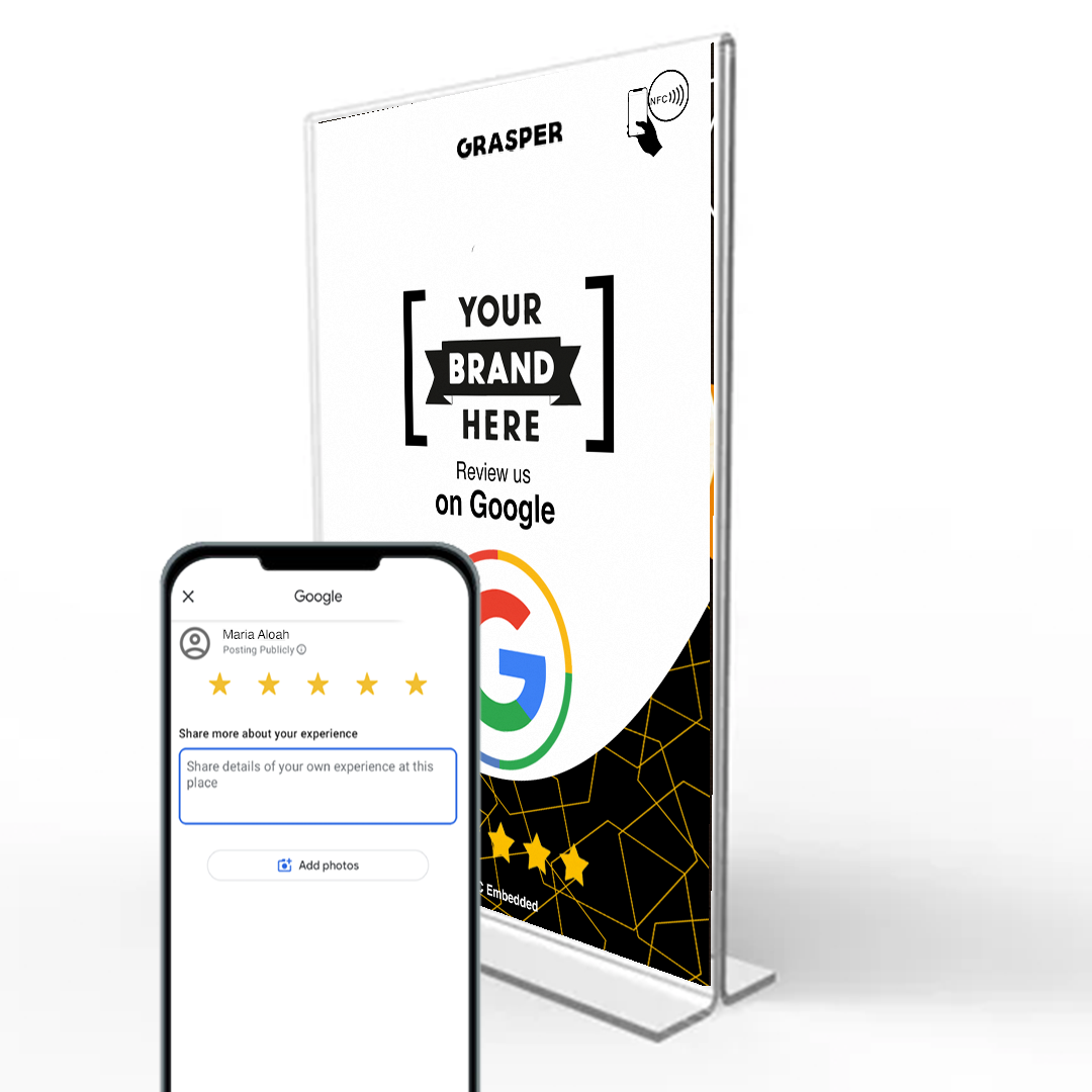 Custom - One Tap Review Table Sign