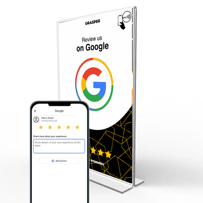 One Tap Review Table Sign