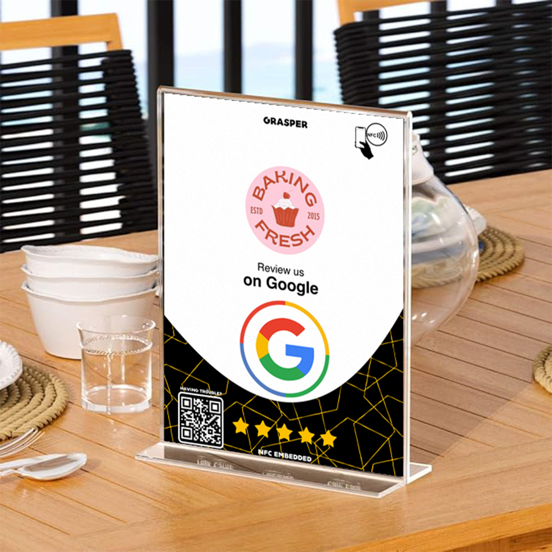 Custom - One Tap Review Table Sign