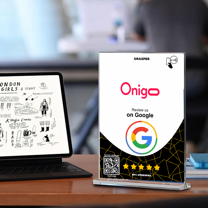 Custom - One Tap Review Table Sign