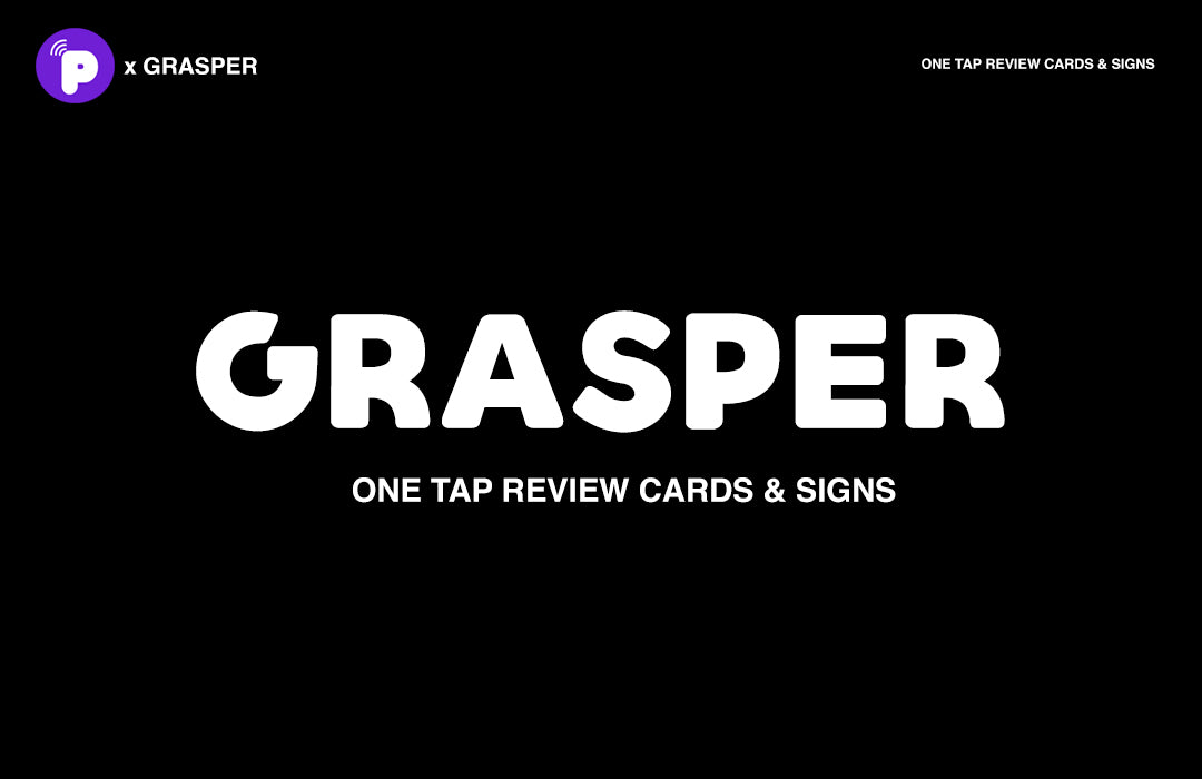 One tap review signs & cards